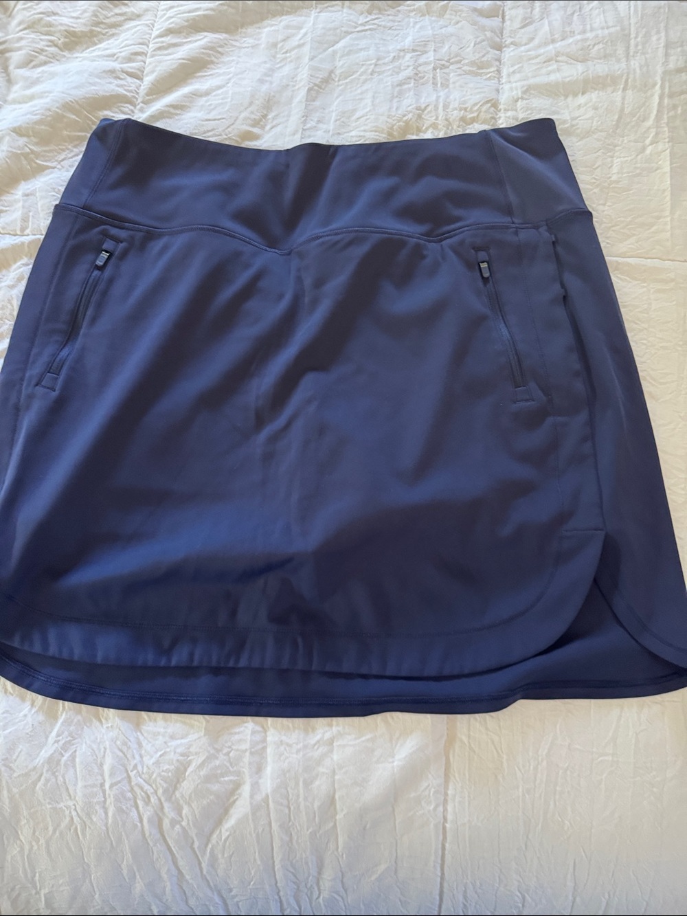 Athleta Navy Active Skort with Zip Pockets
